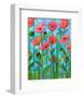 Coral Poppies-Peggy Davis-Framed Art Print