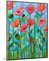 Coral Poppies-Peggy Davis-Mounted Art Print