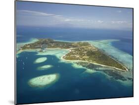 Coral Reef and Malolo Lailai Island, Mamanuca Islands, Fiji-David Wall-Mounted Premium Photographic Print