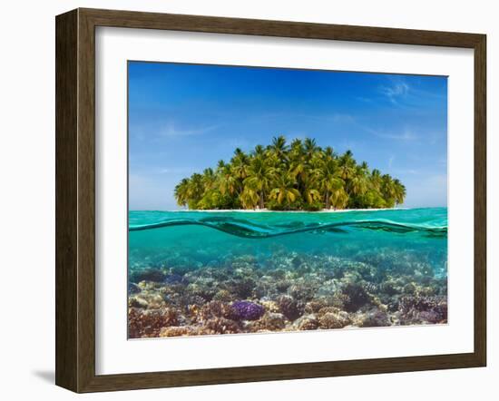 Coral Reef and the Island-SerrNovik-Framed Photographic Print