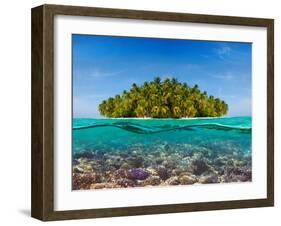 Coral Reef and the Island-SerrNovik-Framed Photographic Print