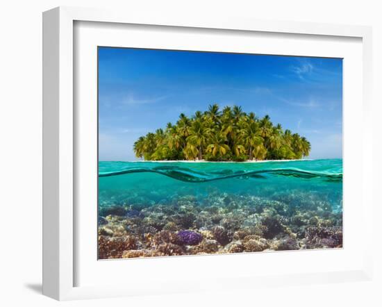 Coral Reef and the Island-SerrNovik-Framed Photographic Print