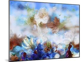 Coral Reef Blue-RUNA-Mounted Giclee Print