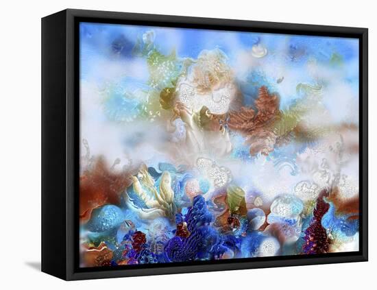 Coral Reef Blue-RUNA-Framed Stretched Canvas