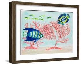 Coral Reef II-Julie DeRice-Framed Art Print