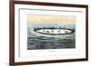 Coral Reef Surrounding a Lagoon-null-Framed Giclee Print