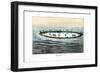 Coral Reef Surrounding a Lagoon-null-Framed Giclee Print