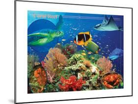 Coral Reef-Encyclopaedia Britannica-Mounted Art Print