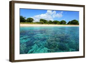 Coral Reefs in a Shallow Sea Situated Very close to a Sandy Beach at Sunny Day. Bali Barat National-Dudarev Mikhail-Framed Photographic Print