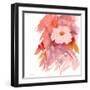 Coral Rose-Sheila Golden-Framed Art Print