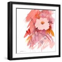 Coral Rose-Sheila Golden-Framed Art Print