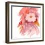 Coral Rose-Sheila Golden-Framed Art Print