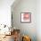 Coral Rose-Sheila Golden-Framed Stretched Canvas displayed on a wall