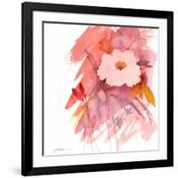 Coral Rose-Sheila Golden-Framed Art Print
