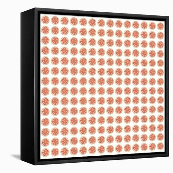 Coralorange Pattern-Effie Zafiropoulou-Framed Stretched Canvas