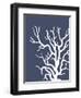 Corals White on Indigo Blue a-Fab Funky-Framed Art Print