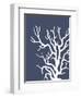 Corals White on Indigo Blue a-Fab Funky-Framed Art Print