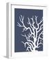 Corals White on Indigo Blue a-Fab Funky-Framed Art Print