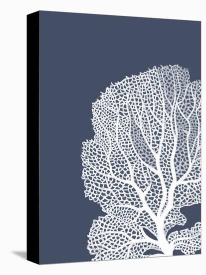 Corals White on Indigo Blue b-Fab Funky-Stretched Canvas