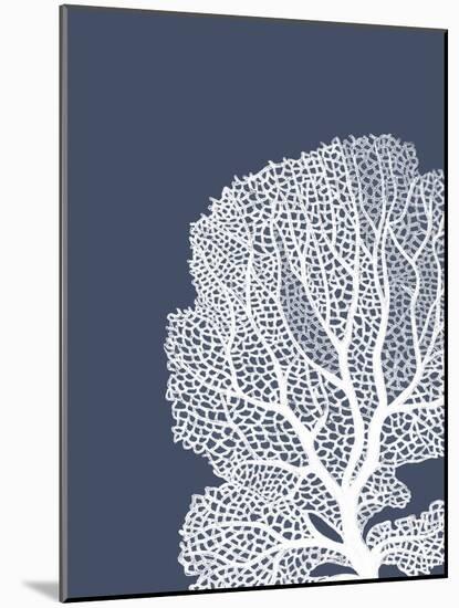 Corals White on Indigo Blue b-Fab Funky-Mounted Art Print