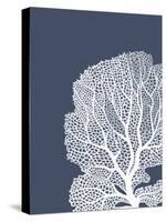 Corals White on Indigo Blue b-Fab Funky-Stretched Canvas