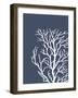 Corals White on Indigo Blue c-Fab Funky-Framed Art Print