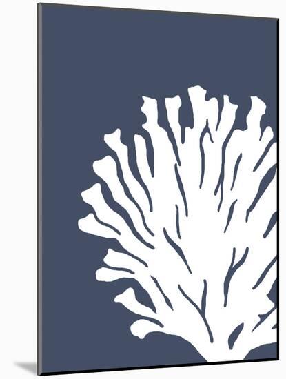 Corals White on Indigo Blue d-Fab Funky-Mounted Art Print