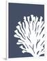 Corals White on Indigo Blue d-Fab Funky-Framed Art Print