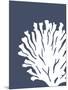 Corals White on Indigo Blue d-Fab Funky-Mounted Art Print