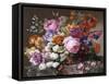 Corbeille de fleurs peintes au naturel-Joseph Nigg-Framed Stretched Canvas