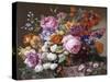 Corbeille de fleurs peintes au naturel-Joseph Nigg-Stretched Canvas