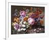 Corbeille de fleurs peintes au naturel-Joseph Nigg-Framed Giclee Print