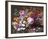 Corbeille de fleurs peintes au naturel-Joseph Nigg-Framed Giclee Print