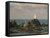 Corbiere Lighthouse, Jersey, Channel Islands, United Kingdom, Europe-Jean Brooks-Framed Stretched Canvas