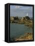 Corbieres Lighthouse, Jersey, Channel Islands, UK, Europe-Jean Brooks-Framed Stretched Canvas