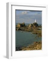 Corbieres Lighthouse, Jersey, Channel Islands, UK, Europe-Jean Brooks-Framed Photographic Print