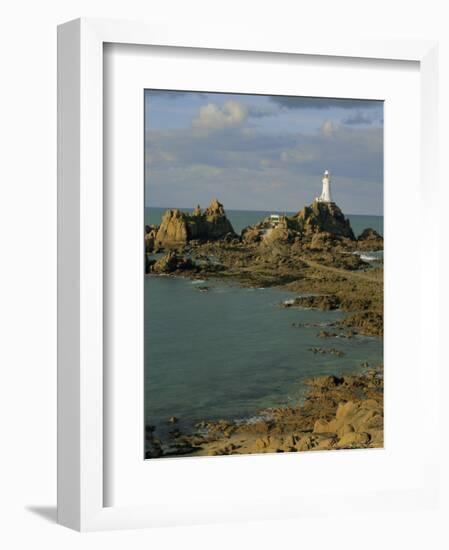 Corbieres Lighthouse, Jersey, Channel Islands, UK, Europe-Jean Brooks-Framed Photographic Print