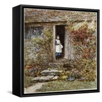 Corcorus Japonica-Helen Allingham-Framed Stretched Canvas