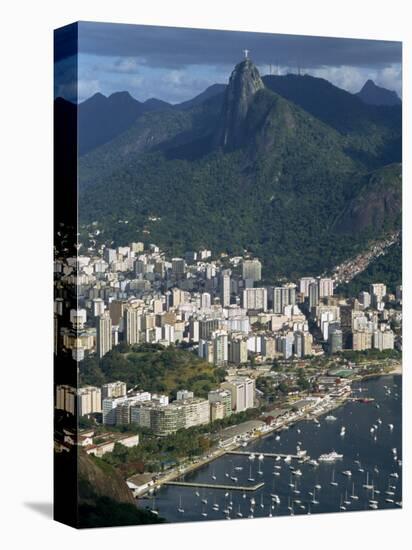 Corcovado Mountain and the Botafogo District of Rio De Janeiro from Sugarloaf Mountain, Brazil-Waltham Tony-Stretched Canvas