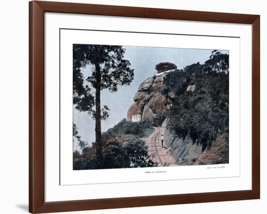 Corcovado Rack Railway, Rio De Janeiro, Brazil, 19th Century-Gillot-Framed Giclee Print