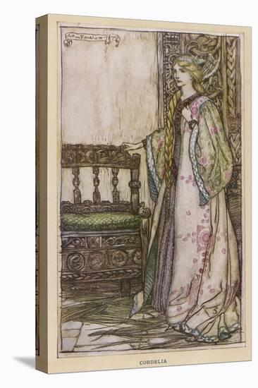Cordelia in King Lear-Arthur Rackham-Stretched Canvas