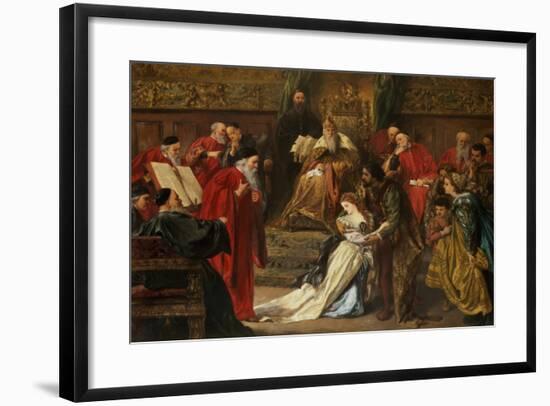 Cordelia in the Court of King Lear, 1873-Sir John Gilbert-Framed Giclee Print