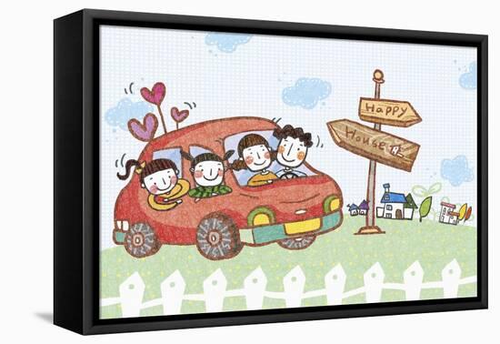 Cordial Family Spend Happy Time Altogether-TongRo-Framed Stretched Canvas