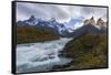 Cordillera Del Paine. Granite Monoliths. Torres Del Paine NP. Chile-Tom Norring-Framed Stretched Canvas