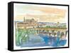 Cordoba Bridge and Mezquita in Andalusia Spain-M. Bleichner-Framed Stretched Canvas