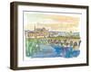 Cordoba Bridge and Mezquita in Andalusia Spain-M. Bleichner-Framed Art Print