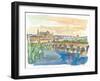 Cordoba Bridge and Mezquita in Andalusia Spain-M. Bleichner-Framed Art Print