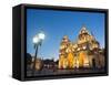 Cordoba Cathedral at Night, Cordoba, Argentina, South America-Christian Kober-Framed Stretched Canvas