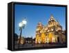 Cordoba Cathedral at Night, Cordoba, Argentina, South America-Christian Kober-Framed Stretched Canvas