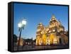 Cordoba Cathedral at Night, Cordoba, Argentina, South America-Christian Kober-Framed Stretched Canvas